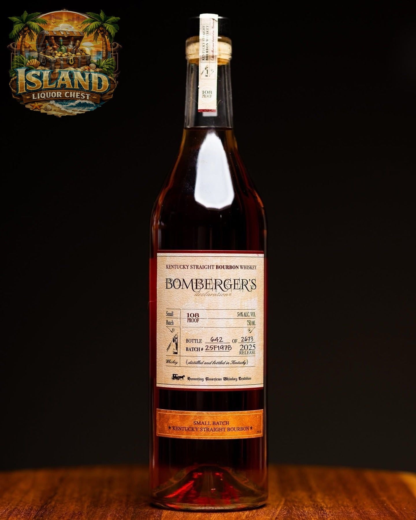 Bomberger’s Declaration 2025 Release – 54% ABV (108 Proof)